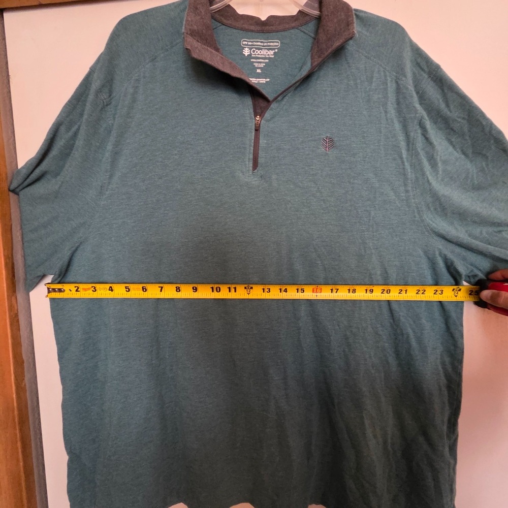 Coolibar Men's Quarter Zip Jacket UPF 50+ Size XL Blue Outdoors Sun Protection - Picture 3 of 11